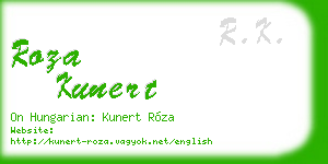 roza kunert business card