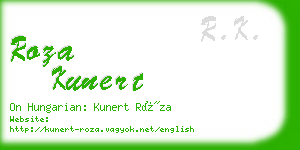 roza kunert business card